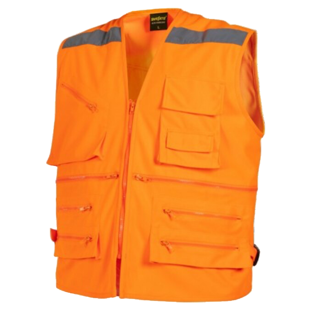 Chaleco Geólogo Vial Con cinta Reflectante Tricot